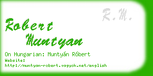 robert muntyan business card